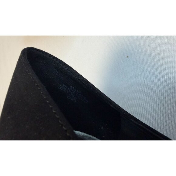 Nine West Paulee Pumps Women Size 8.5M Black Leathe Croc Pointed Toe Block Heel - Picture 11 of 13